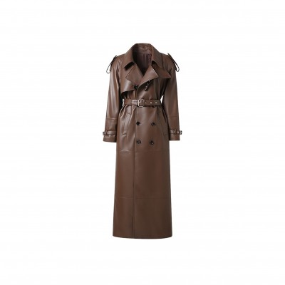 YSL BELLAMY LEATHER COAT 
